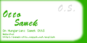 otto samek business card