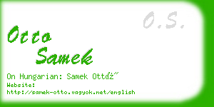 otto samek business card